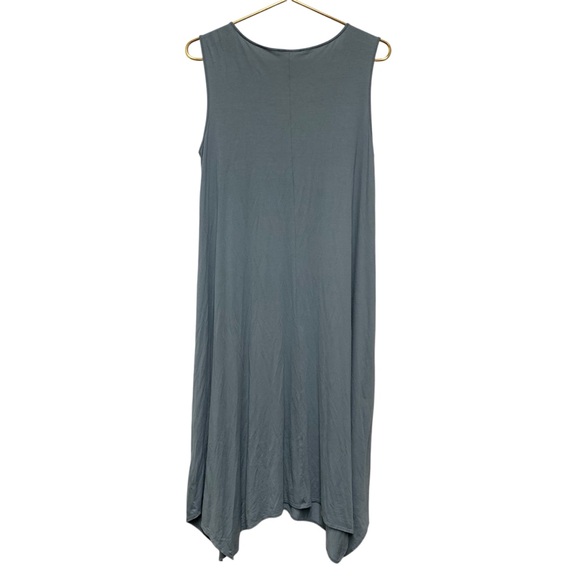 Eileen Fisher Viscose Jersey Calf-length Handkerchief Hem Tank Midi Dress Size S - Picture 7 of 12